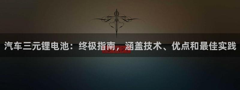 优发国际登陆u：汽车三元锂电池：终极指南，涵盖技术、优点和最佳实践