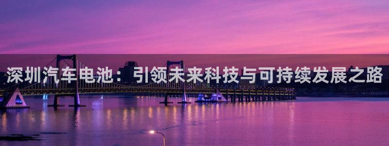 优发国际：深圳汽车电池：引领未来科技与可持续发展之路