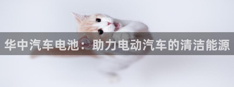 优发国际平台u8：华中汽车电池：助力电动