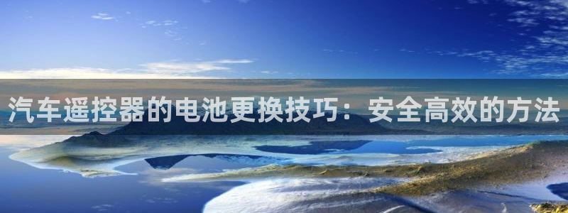 优发国际手机版唯一官网：汽车遥控器的电池